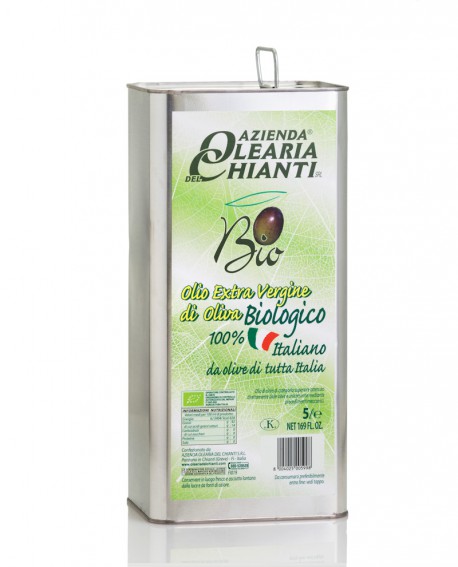 Lattina Biologico - Olio Extravergine d'oliva 100% Italiano - 5 lt. - Azienda Olearia del Chianti