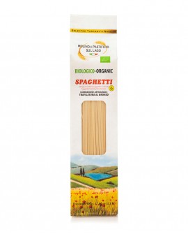 Spaghetti - pasta di semola di grano dura Biologica Toscana - trafilata al bronzo - 500g - Molino e Pastificio sul Lago