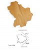 Tagliere in legno a forma di regione Basilicata - dimensione 37.7 x 33.8 - Elga Design
