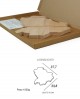 Tagliere in legno a forma di regione Basilicata - dimensione 37.7 x 33.8 - Elga Design