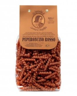 Peperoncino Rosso Ricci Germe di Grano Lorenzo il Magnifico 500 gr  Pasta Aromatizzata Antico Pastificio Morelli